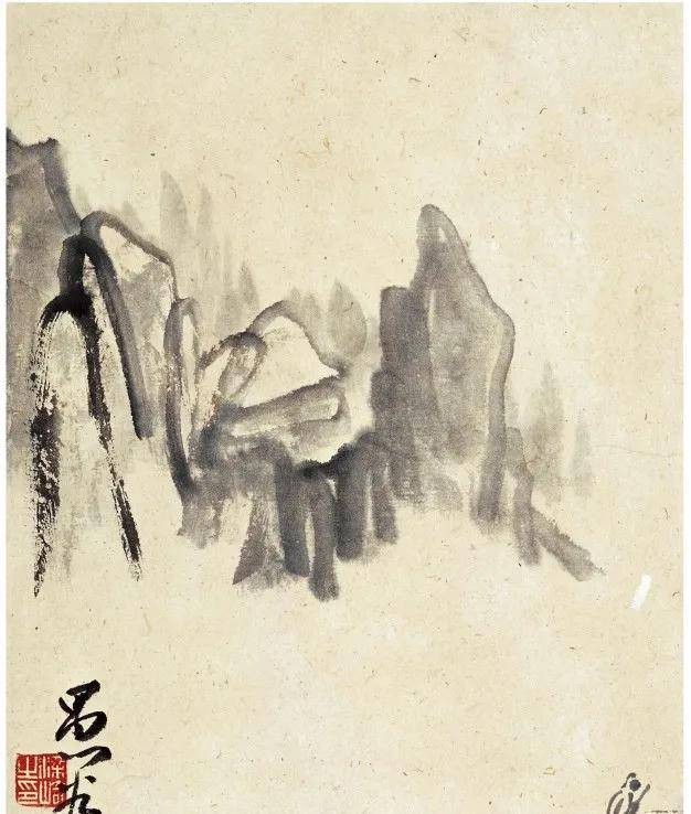 当今画坛独树一帜的山水画_梁崎