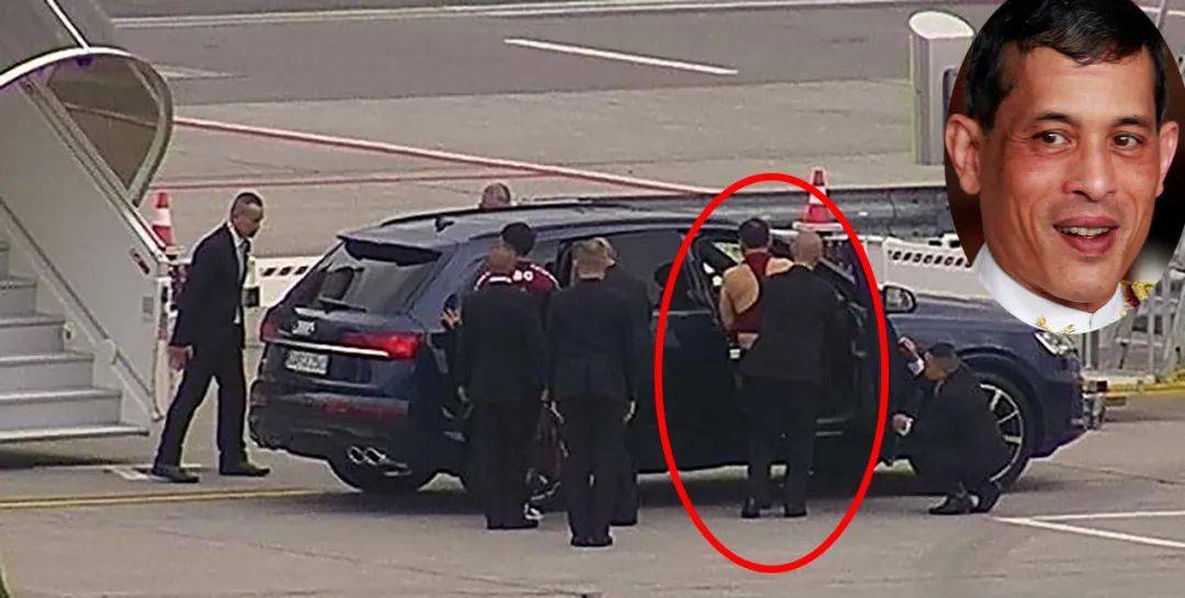 德国|诗妮娜回德国派头不小，8辆奔驰车护送，几十名帅气保镖下跪行李