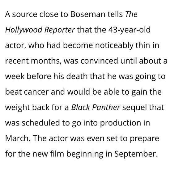 博斯曼去世前仍在准备《黑豹2》 苏芮或成新黑豹