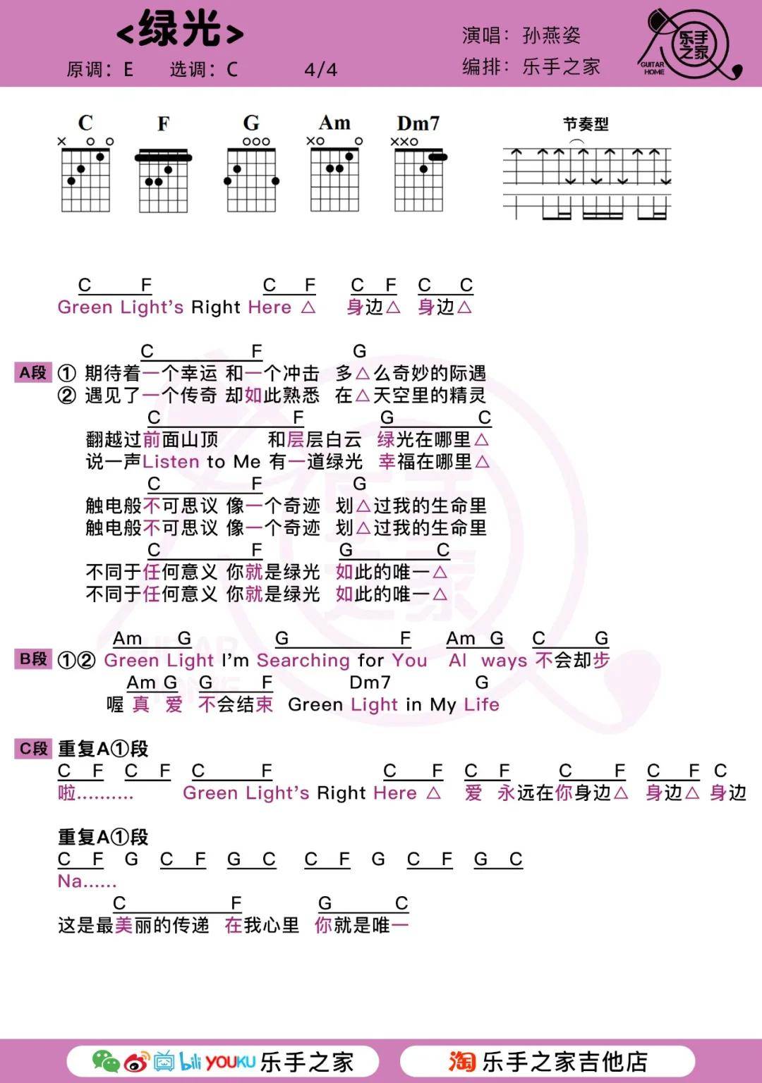 尤克里里简单曲谱表演_尤克里里简单曲谱(4)