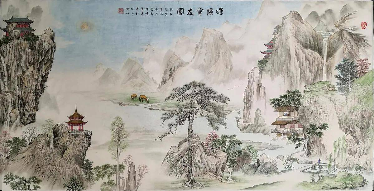 陈鸣楼先生翻阅中国书画起源,追溯与倾心探索研究中国古今画作之精髓