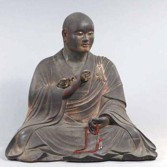 空海请归东瀛的唐代画家李真《唐密五祖像》_搜狐网