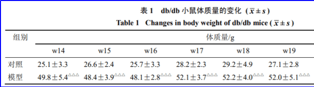 高脂饲料长期喂养c57小鼠的体重研究