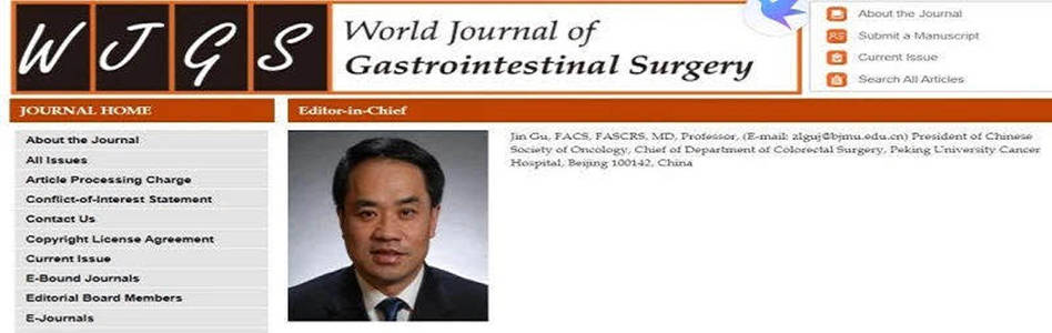 教授|北京大学首钢医院顾晋教授获邀担任《世界胃肠外科杂志》主编