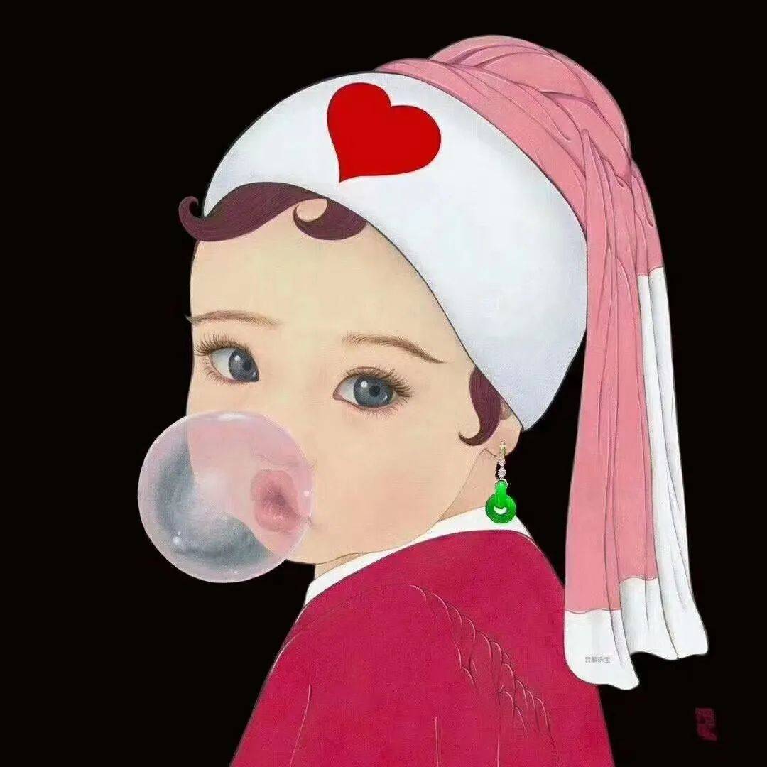 满绿|一组萌娃搭配翡翠的图片火了,也终于知道满绿翡翠为什么那么贵了