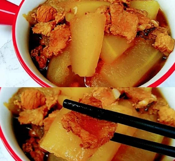 冬瓜|看老公大显身手冬瓜烧肉不难做