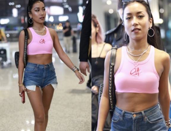 好人|吉克隽逸又把机场变秀场，穿“迷你装”很吸睛，好人气全看得见