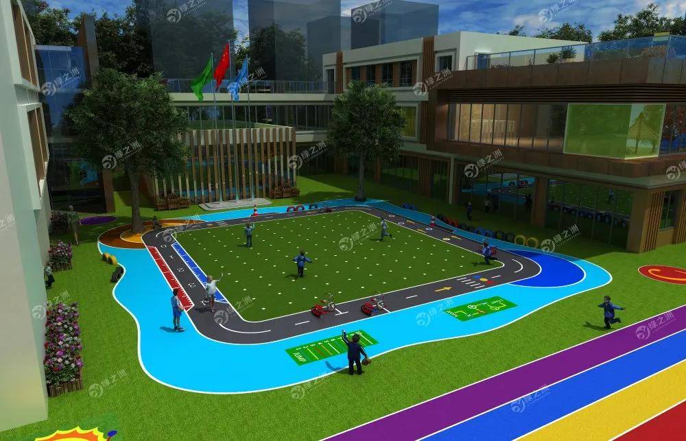 关于幼儿园户外环境设计 | 绿之洲幼儿园草坪经典案例