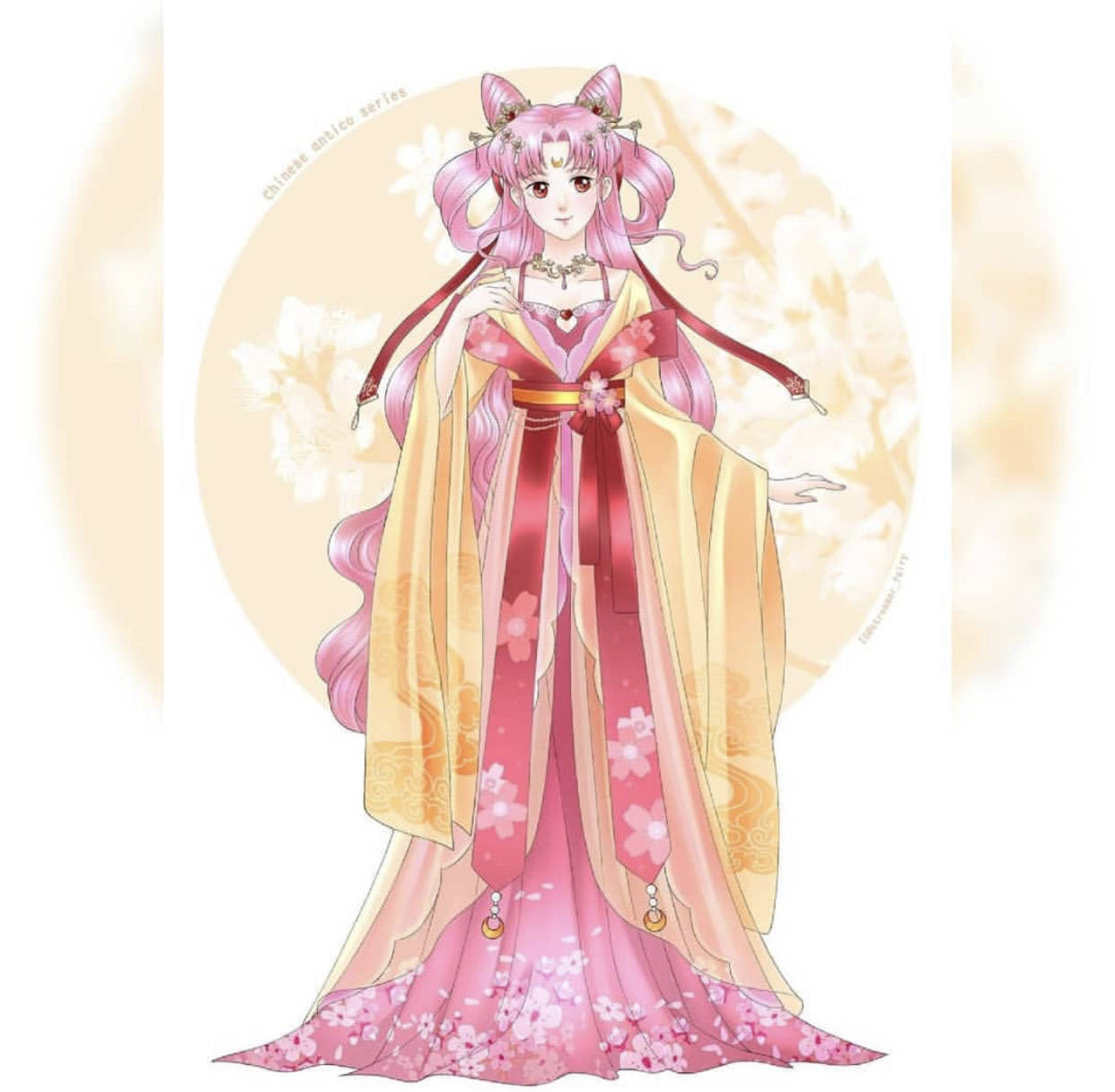 杨贵妃|《美少女战士》遇上唐装，月野兔堪比杨贵妃，红衣火野丽很吸睛