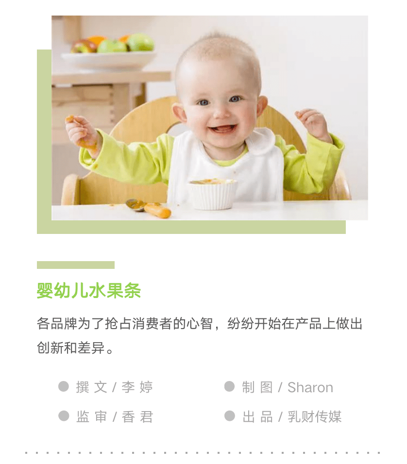 婴幼儿|亟需差异化求突破婴幼儿水果条品牌繁多