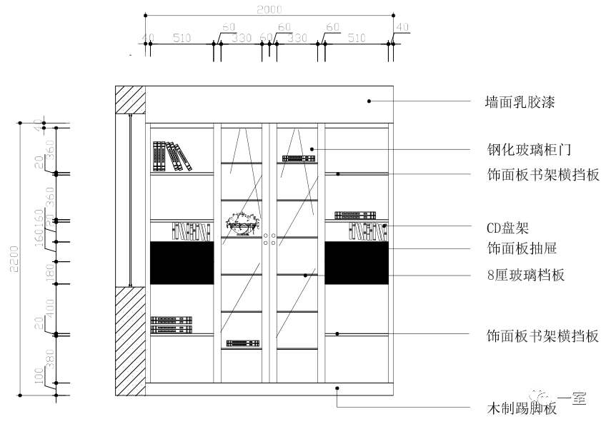 展示二:书房立面图▲效果图展示三:不同区域柜体图▲效果图▲以上仅