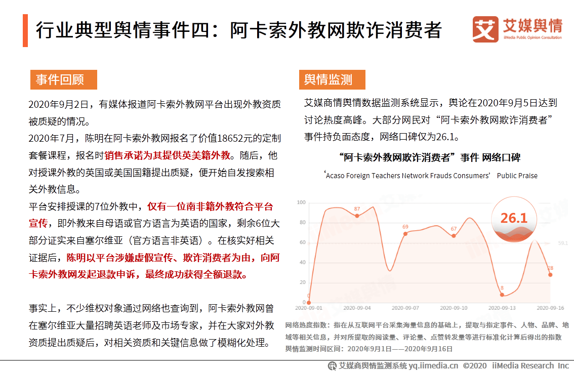 艾媒|艾媒舆情|2020年第三季度中国在线教育行业舆情监测报告