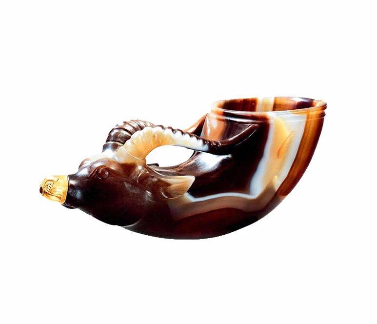 陕西历史博物馆——兽首牛角杯