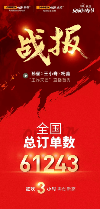 直播|欧派家居：销售额、利润再创新高