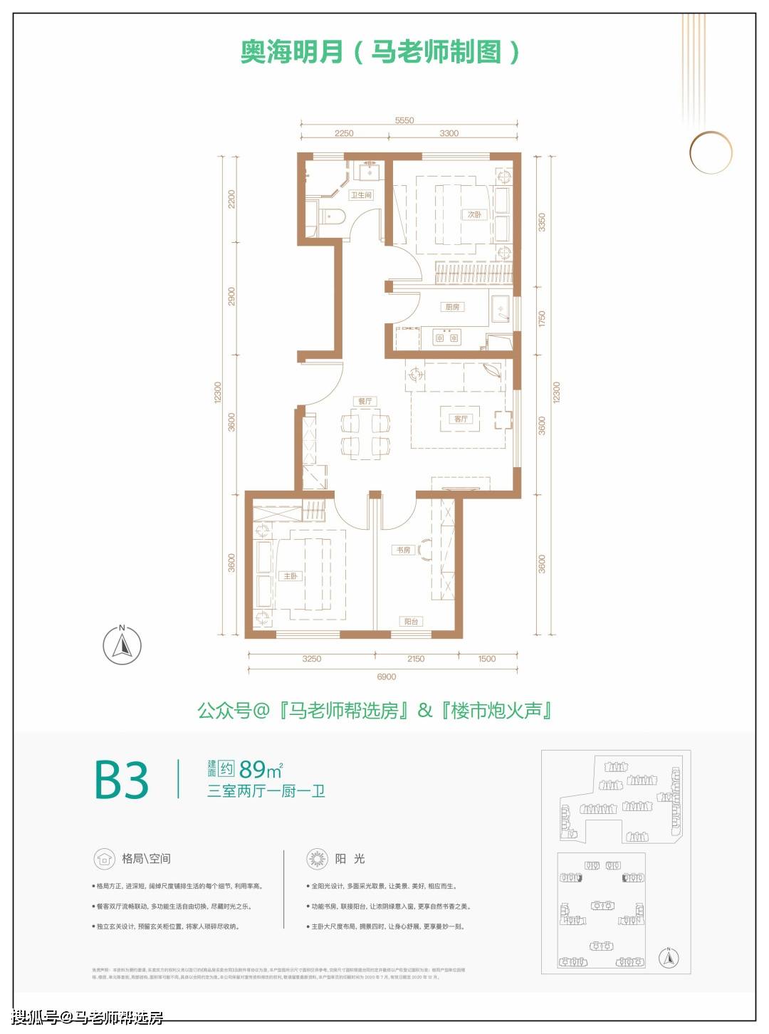 马老师 奥海明月一期盘点和二期展望!_户型