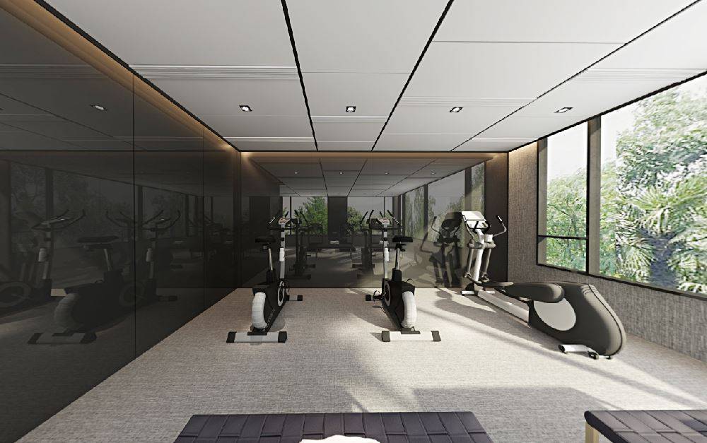 上海150平米现代简约健身房健身工作室装修案例效果图