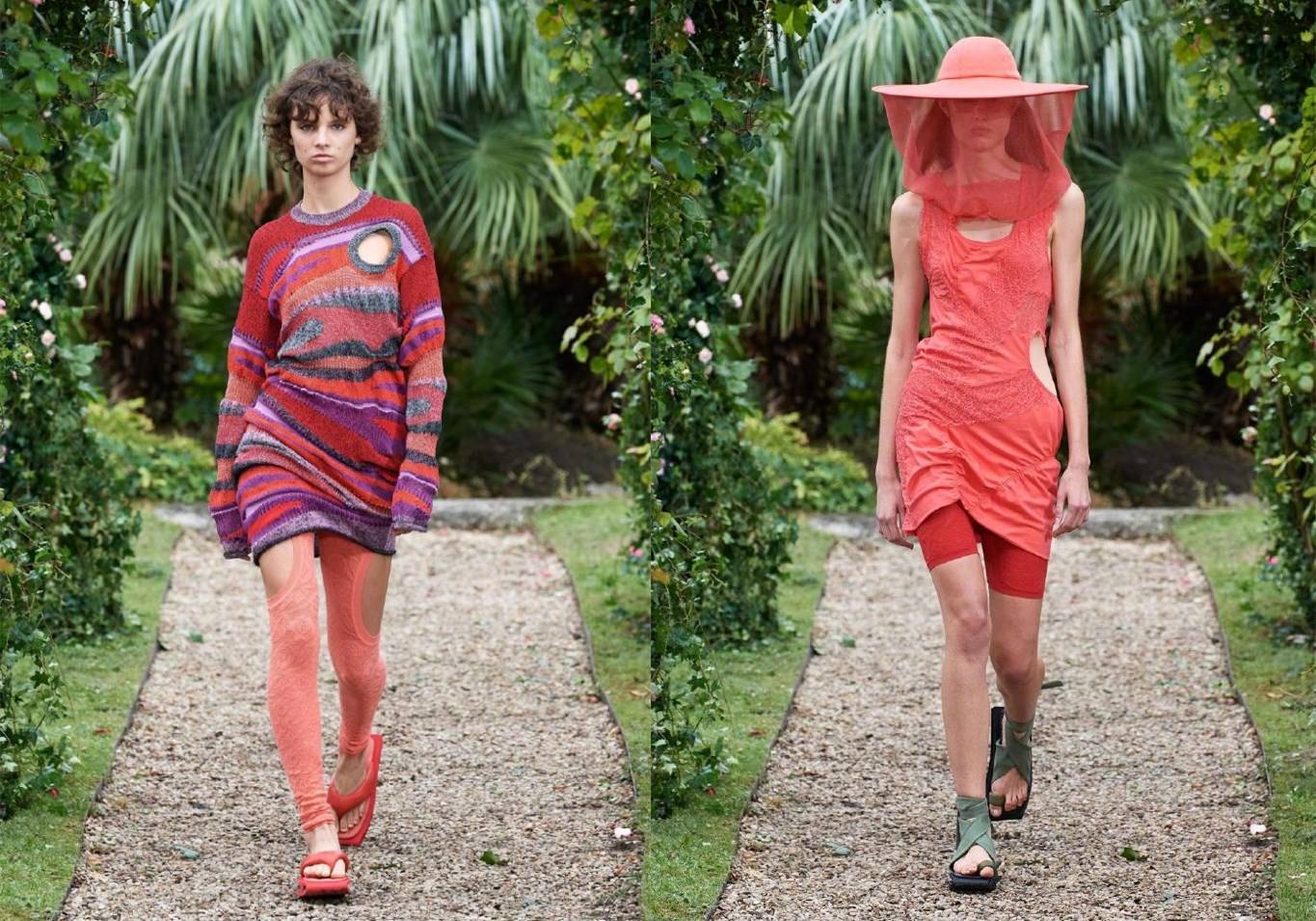 上衣|越破越时髦？程潇上衣只靠几块布撑着，配紧身内搭，好身材挡不住