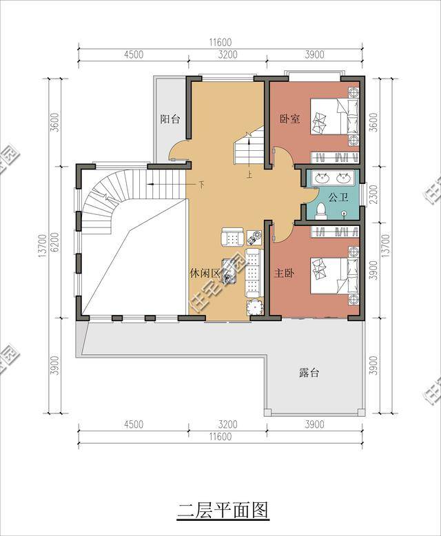 13米宽11米长设计图纸,13x11米自建房户型图 农村自建房,进深13米宽11米座北朝南怎么设计?