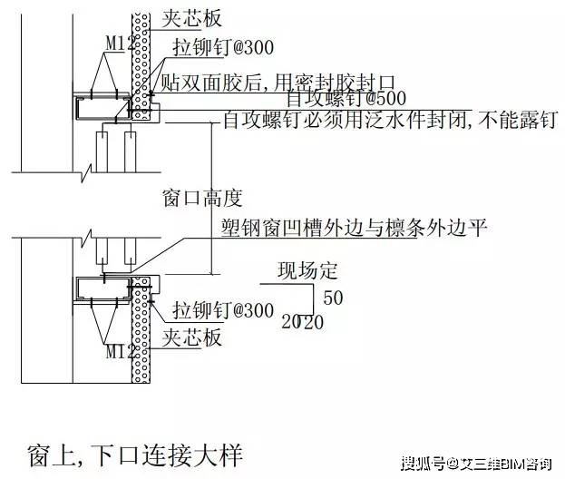 钢结构建筑构造图集【窗口包边】