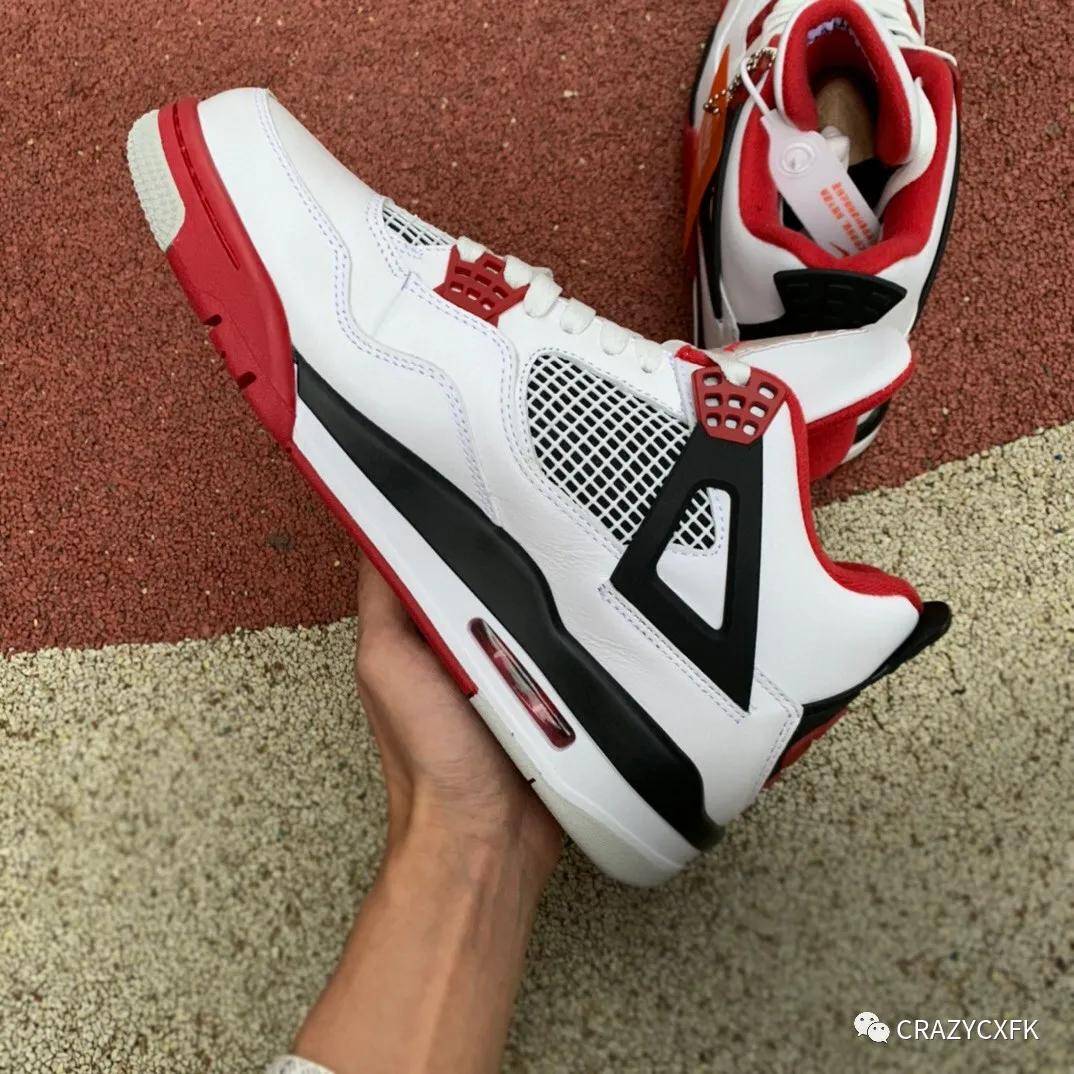 aj4 乔丹 air jordan 4 retro fire red 黑白火焰红 nike 尾篮球鞋 dc