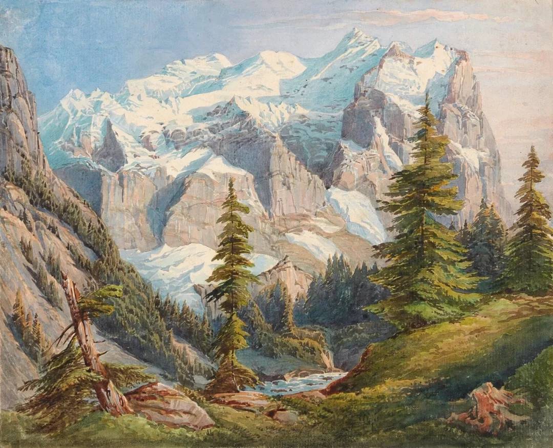 奥地利艺术家安东希弗的高山风景画