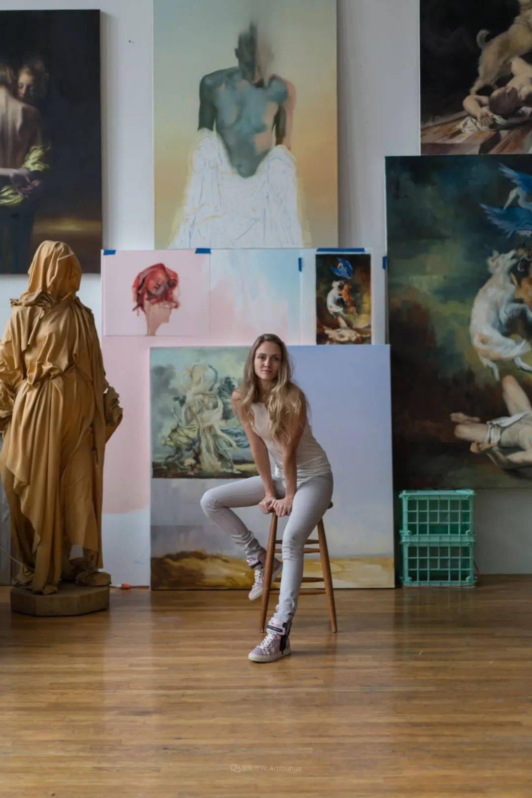 图片[2]-俄罗斯美女画家玛丽亚具象主义人体油画作品欣赏-魔性次元