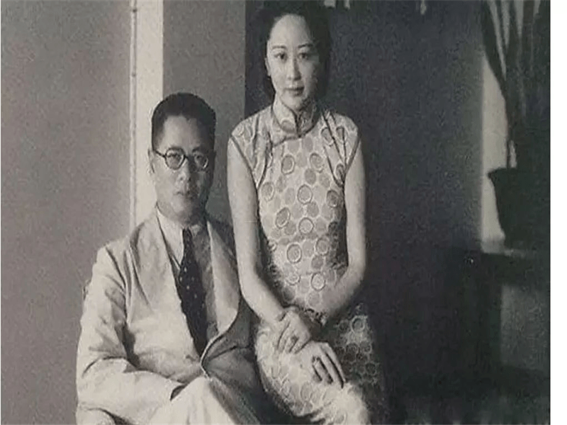 民国政府中央党部商业部长的宋子文携夫人张乐怡回到上海,宋子文才