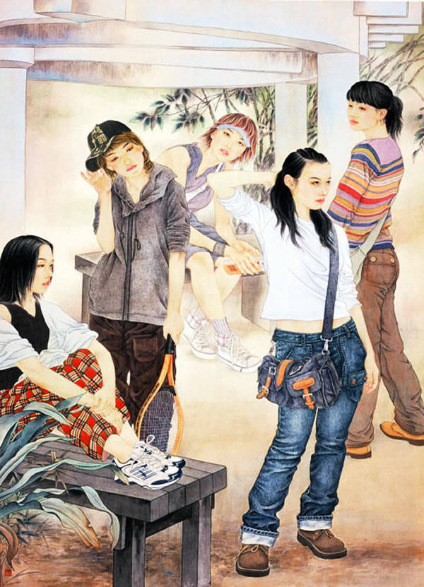 图片[17]-无法抗拒的美——评赵胜琛的工笔人物画中的性感美人-魔性次元