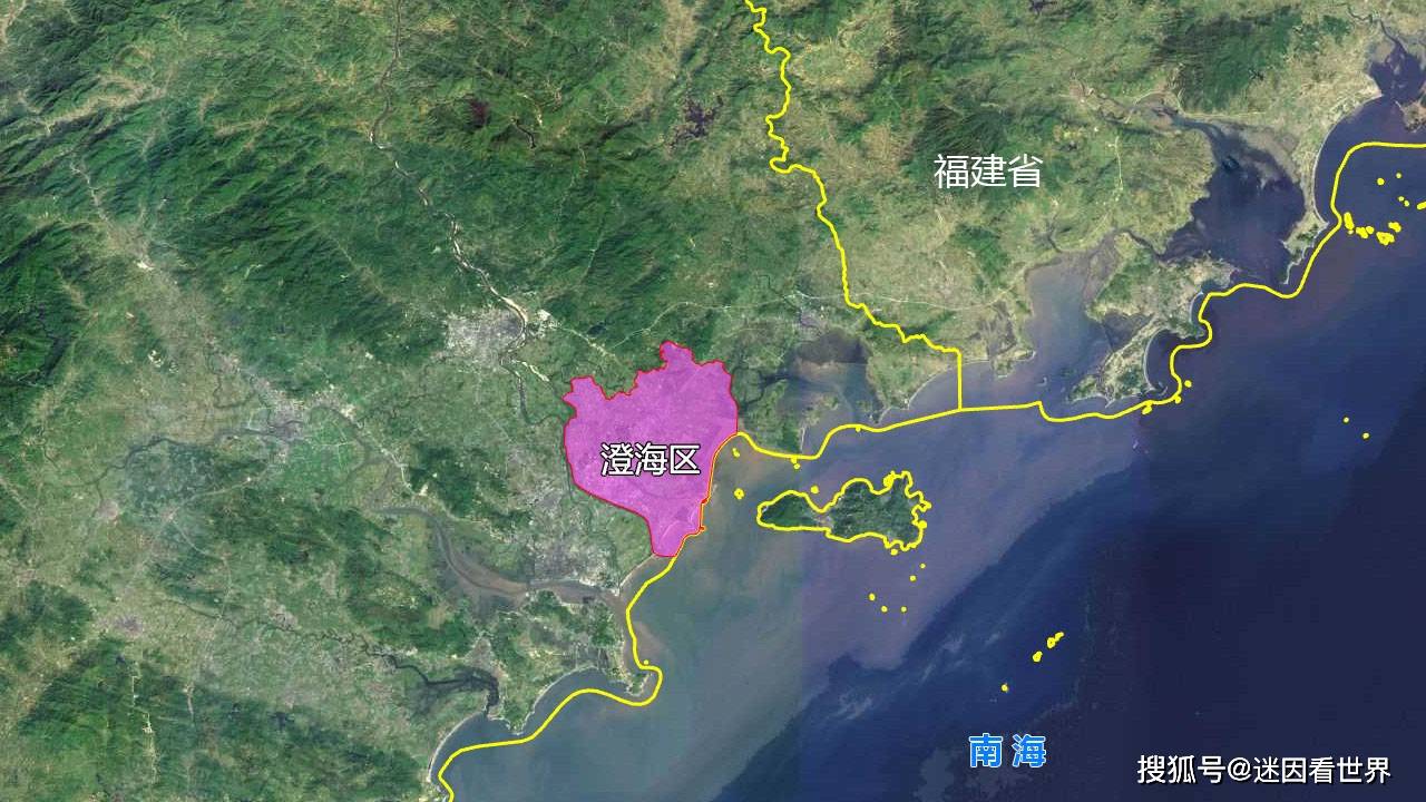 9张地形图,快速了解广东省汕头市的7个市辖区县