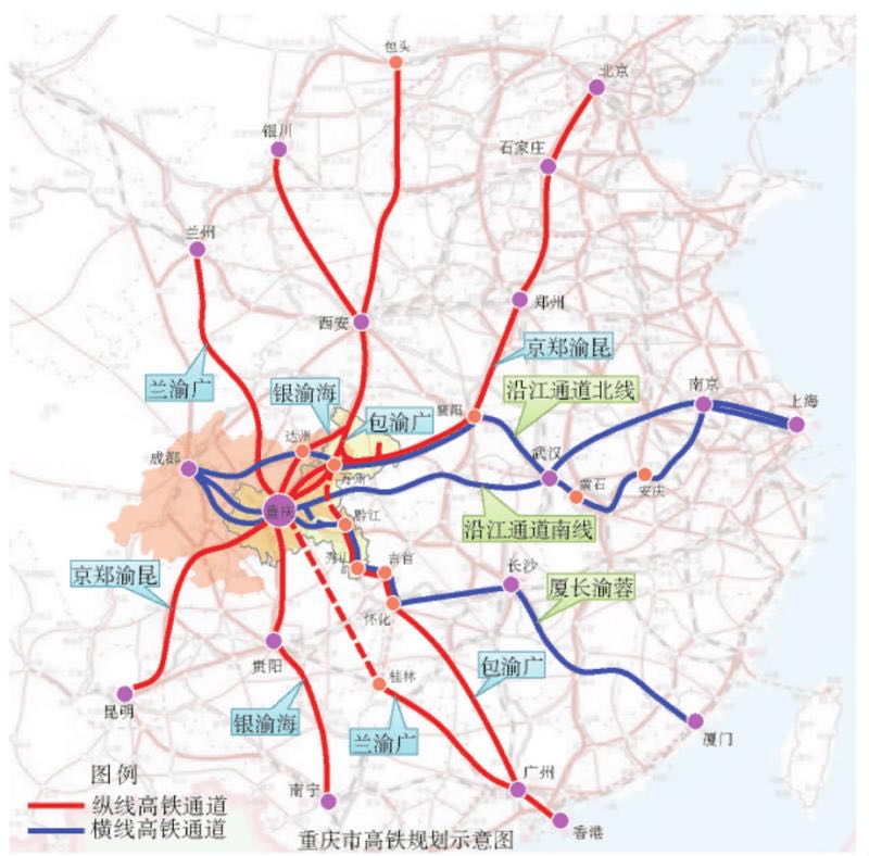 重庆高铁规划示意图