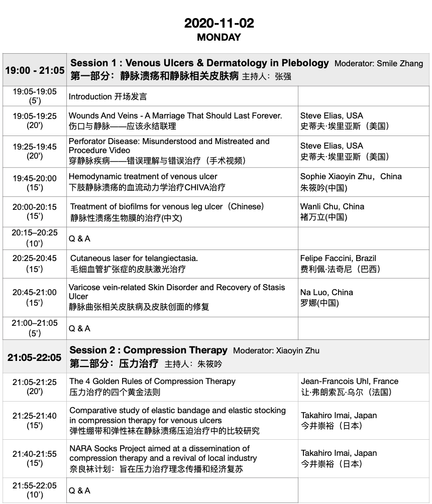 知识科普|即将开始！2020国际静脉病论坛（10月31日-11月4日）最新通知