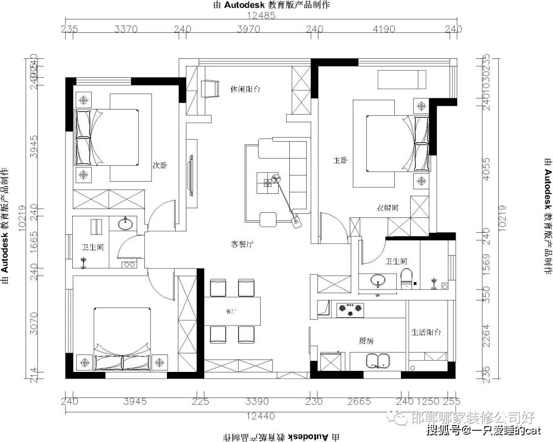 120㎡现代简约三居室完美演绎生活的轻奢感