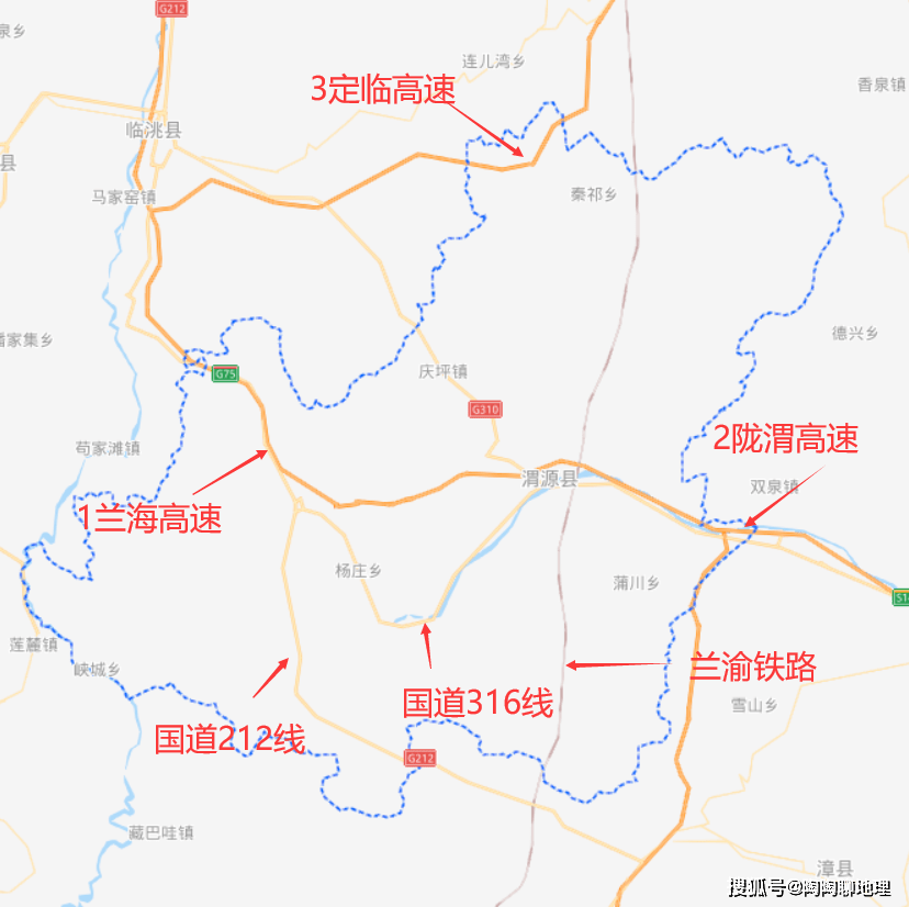 甘肃定西一个山区县,沟壑纵横,却有1条铁路,2条国道,3