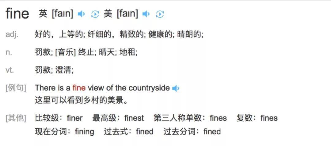 首先," i"m fined"也是一个句子,fine在这里的意思是: 罚款.