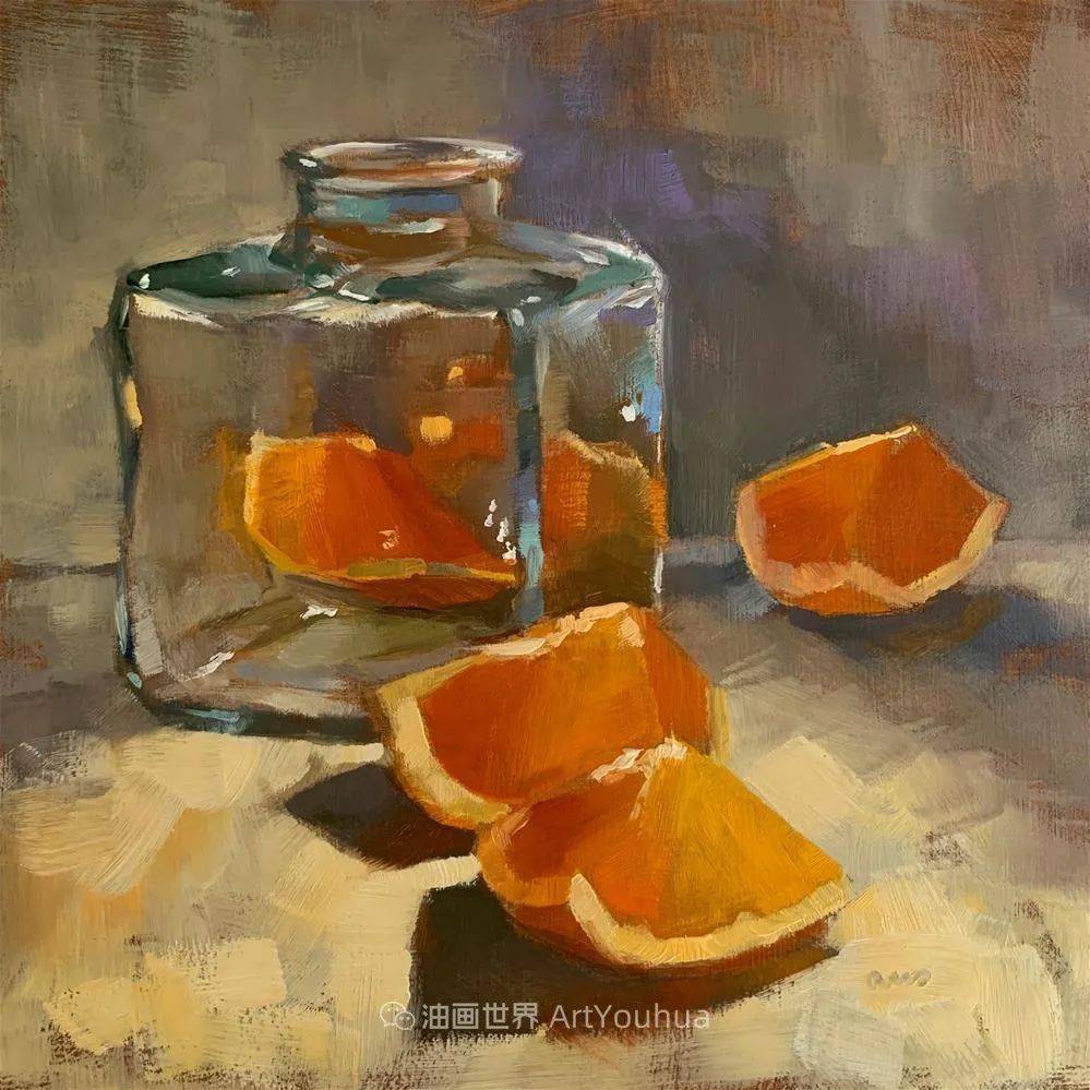 油画欣赏】超美的色块，简约又极具质感的静物油画_Ans