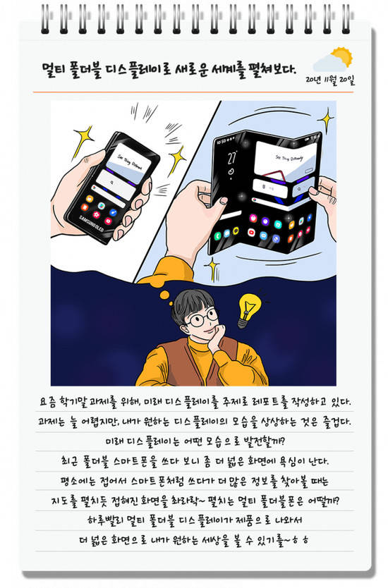 技术|诱人的野望，三星官方概念图：双折屏手机+卷轴屏平板