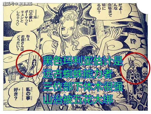 海贼王997话:黑玛利亚是远古蜘蛛,女部下分别是沙罗曼
