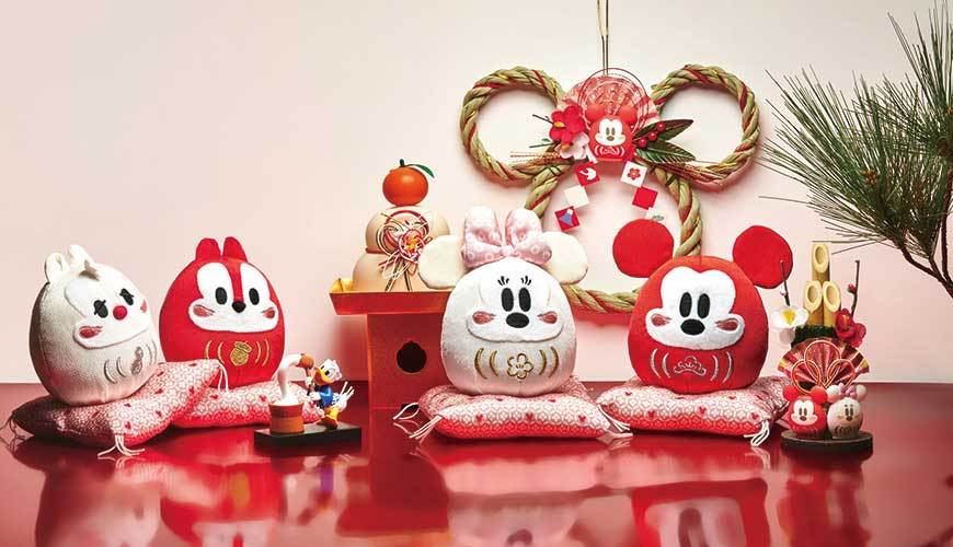 红白米奇、奶牛版小熊维尼超可爱！日本迪士尼商店推出日式和风商品庆祝新年_应景