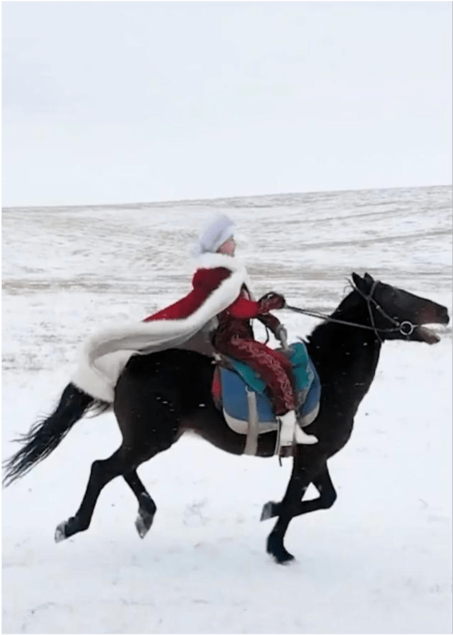 新疆女县长雪地策马奔腾走红,41岁积累粉丝70万,一人带火冰雪游_手机