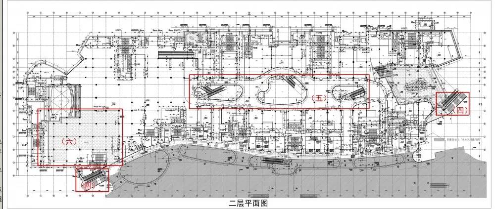 (二层平面图) 二层平面图:室内疏散楼梯位置和数量有调整;部分超市调整为肉菜市场(六) 疏散楼梯位置和数量均有调整,虽然未提及调整的准确位置和数量,不过调整肯定是越来越好,调整后会更符合安全需求,提高安全系数.