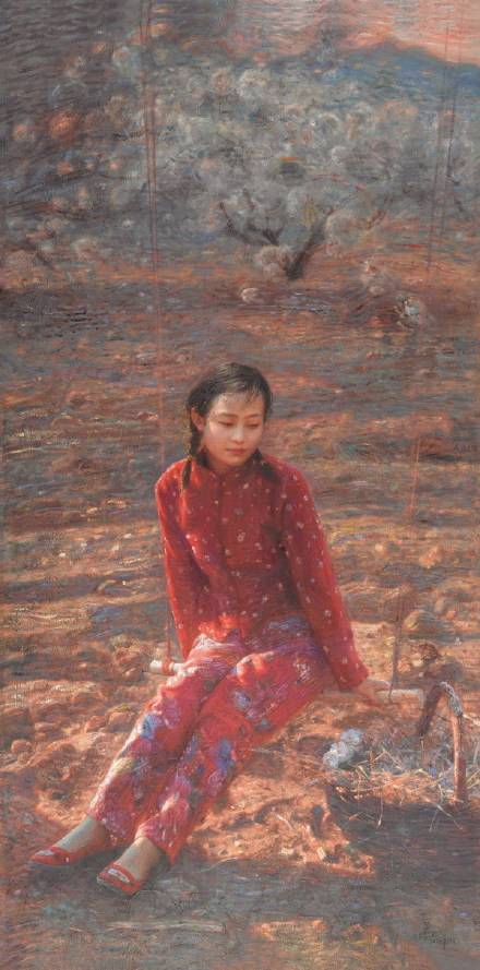 图片[12]-油画名家——吴静涵乡村少女系列油画作品欣赏-魔性次元