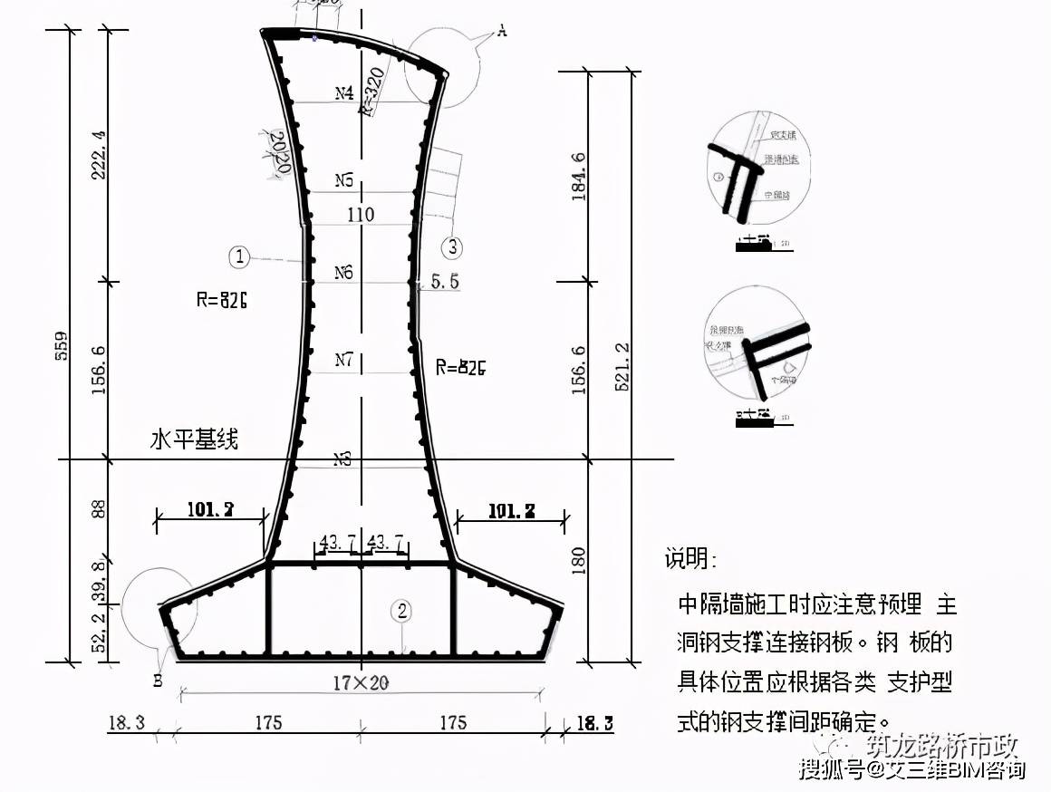 某连拱隧道钢拱架未与中隔墙顶部有效连接,事后该座隧道出现塌方