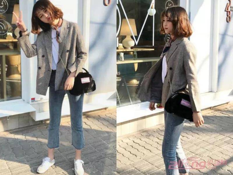 矮个子女生穿西装外套,轻松穿得高挑