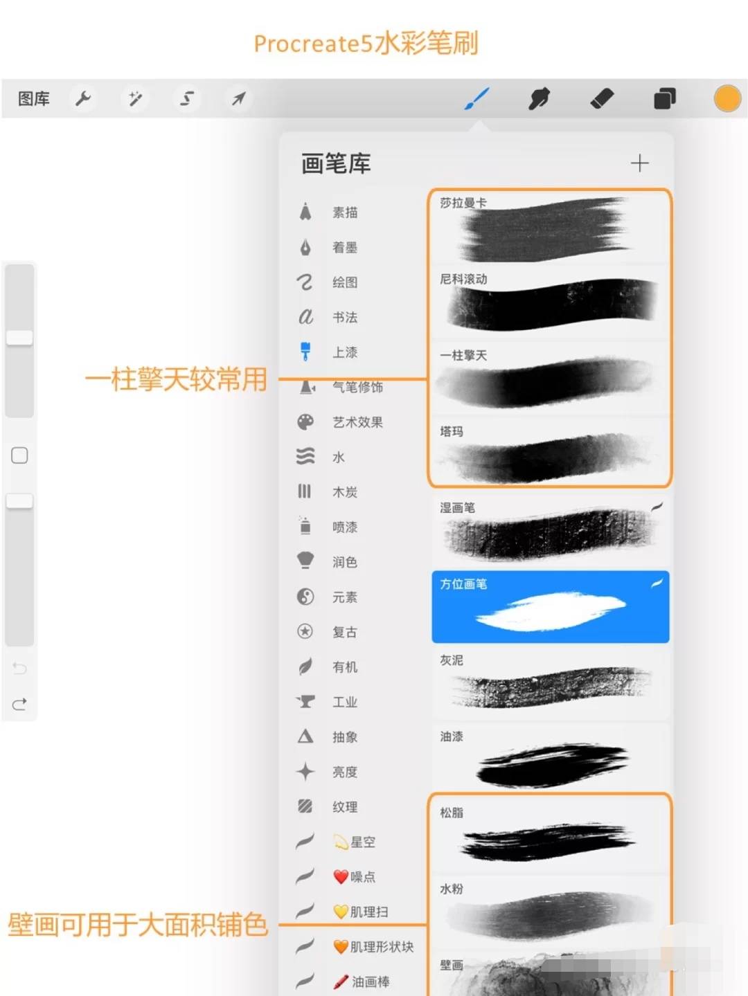 纯干货procreate超好用笔刷分享零基础教程