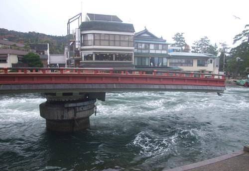 天然大桥上旋转小桥，日本三大奇景之一，京都旅游必去景点