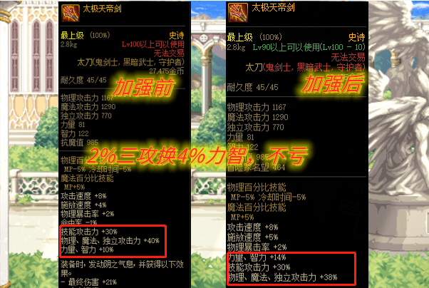 dnf太极天帝剑再次获得加强神巨蚊子腿加强仅提升1的攻速