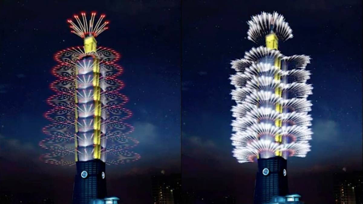 告别今年的烟火抢先看！台北101跨年烟火「360度轮状」每一面都能看到美景！