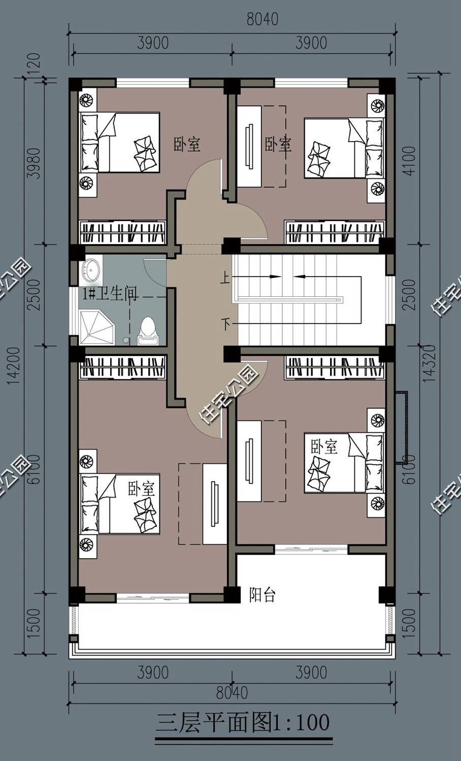 原创临街面宽102米进深1418米该怎么设计二层建房