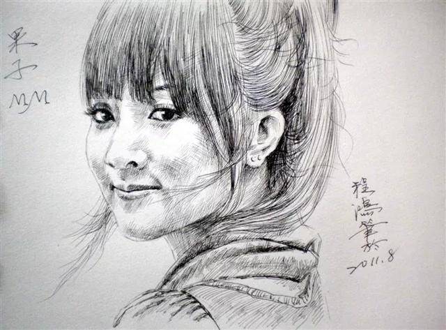 明星素描肖像,全是钢笔画的,感觉如何?