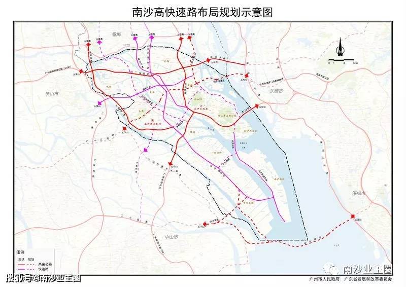 对比前些年流传的"南沙新区轨道交通网线规划图".